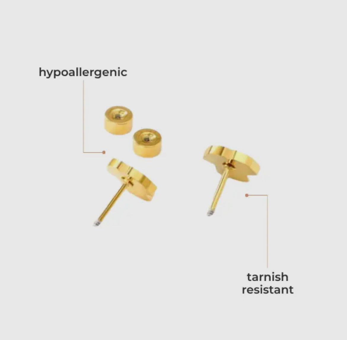 Kansas City Red Script Stud Earrings