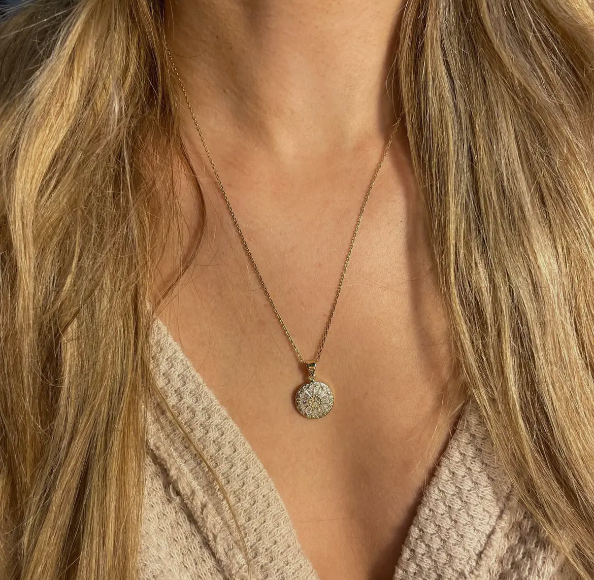 Gold Antique Crystal Necklace