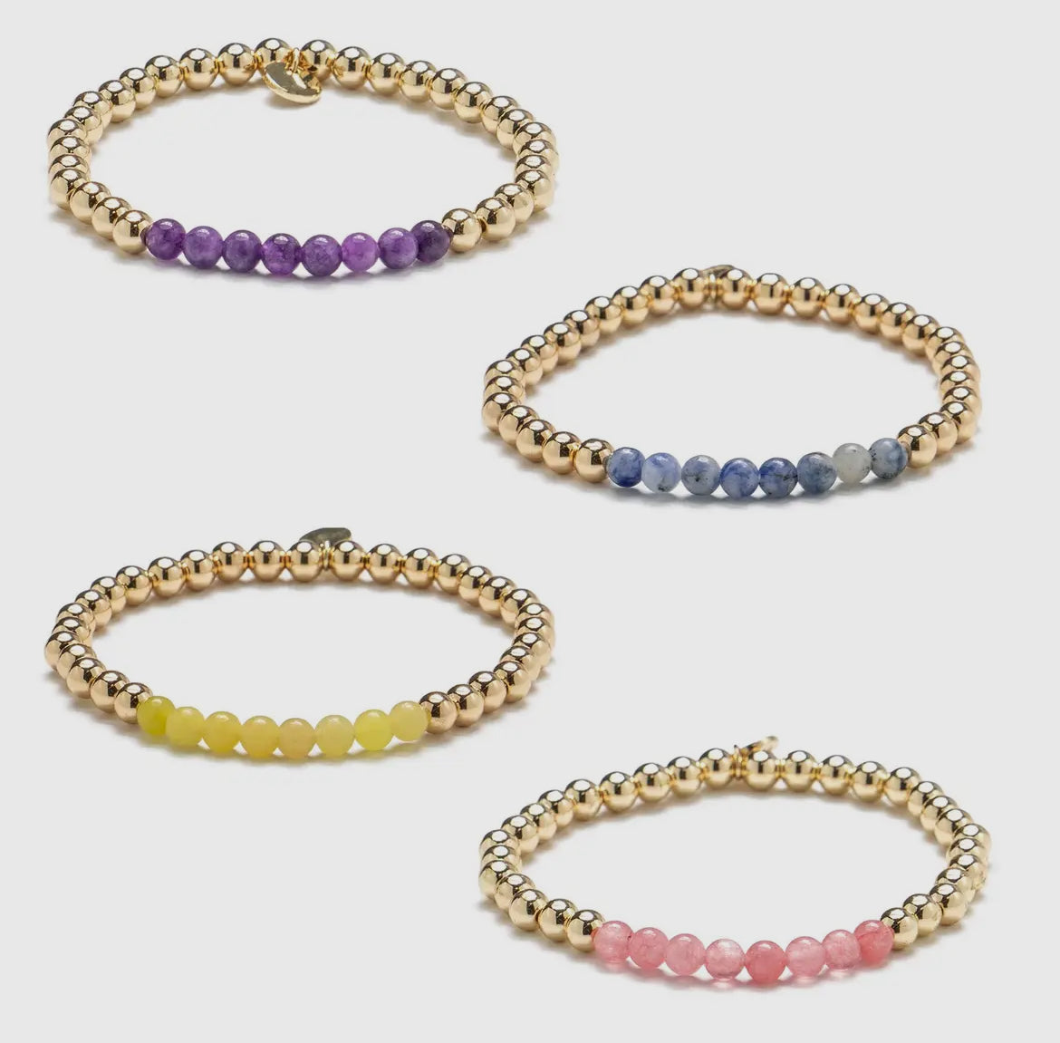 Soul Stacks Gold Birthstone Stretch Bracelets
