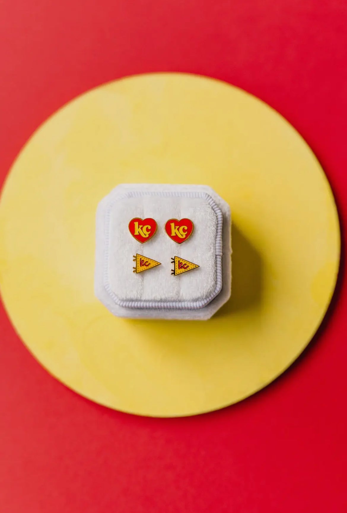 KC Pennant Stud Earrings