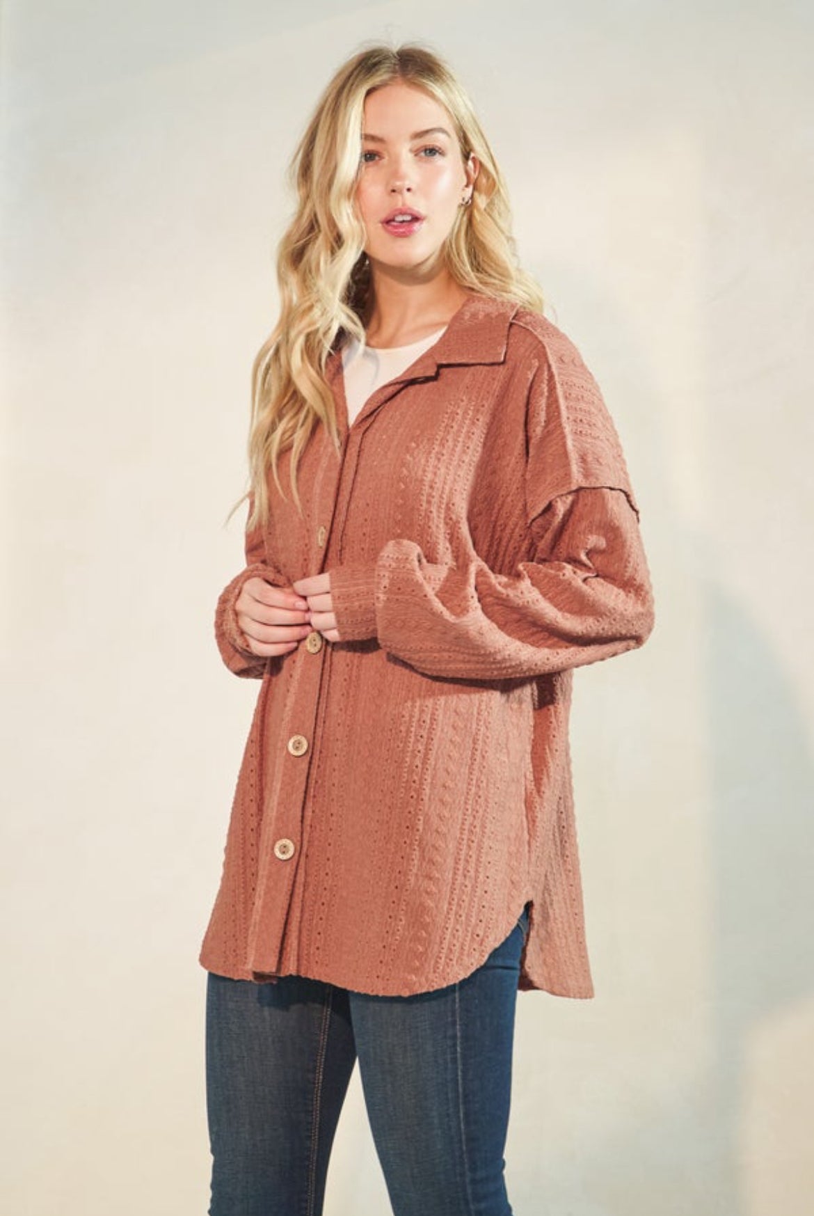 Sienna Jacquard Lightweight Shacket
