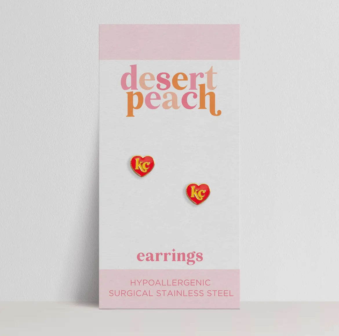 KC Heart Stud Earrings