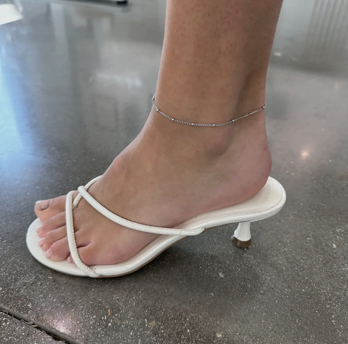 Silver Jess Waterproof Anklet