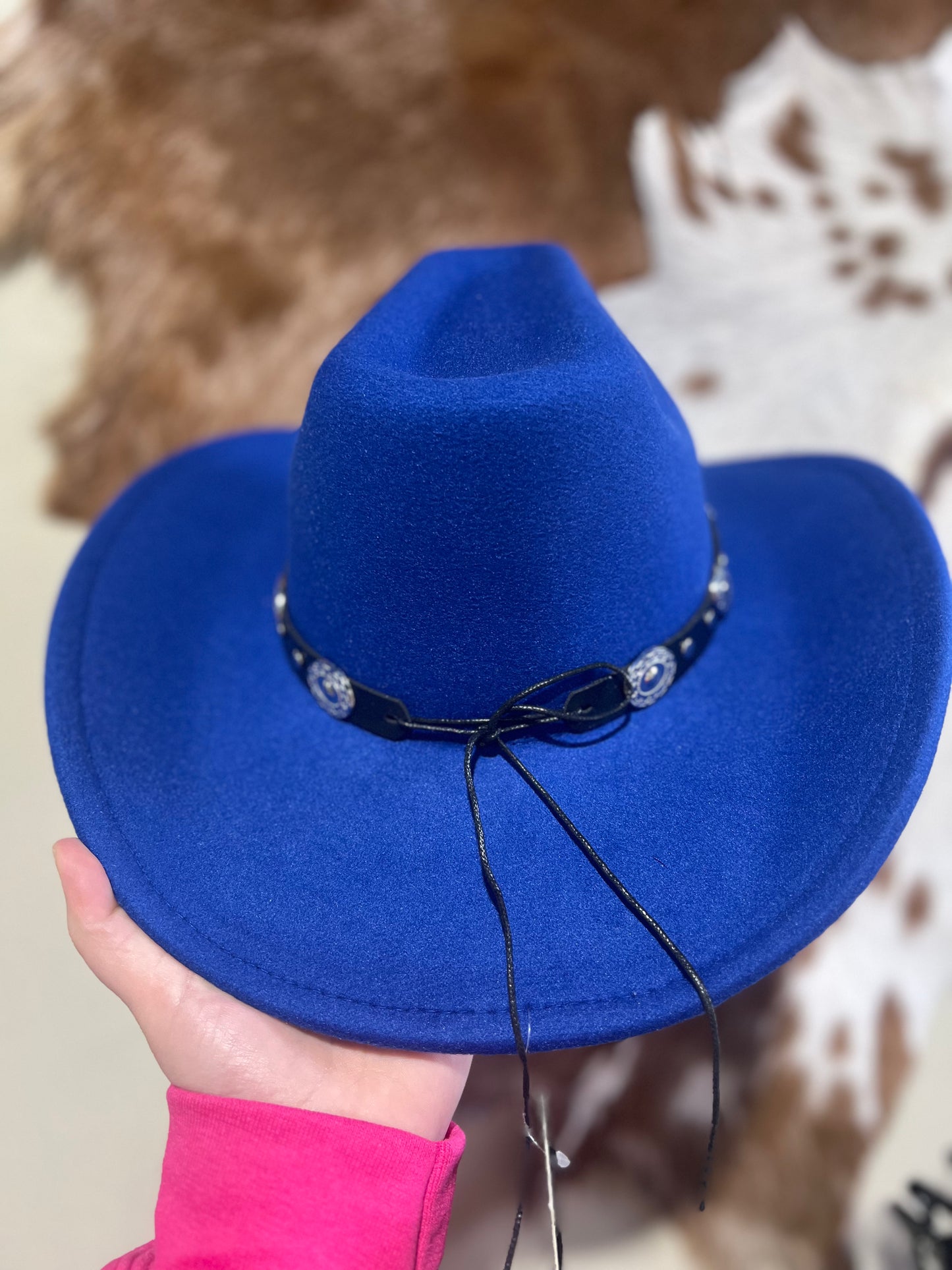 Cobalt Blue Felt Cowboy Hat