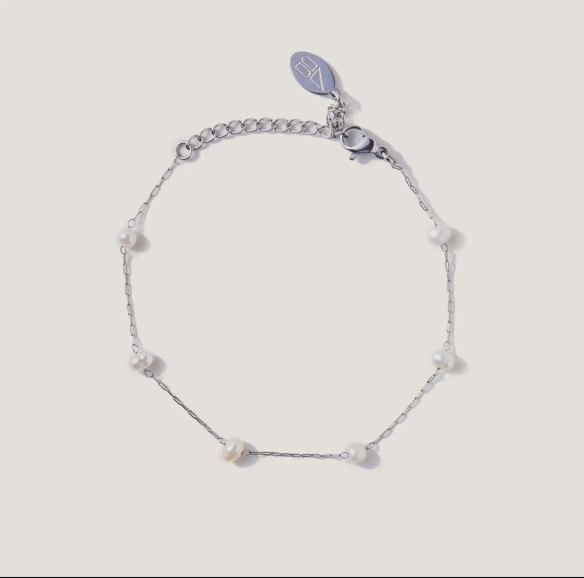 Silver Camille Pearl Bracelet