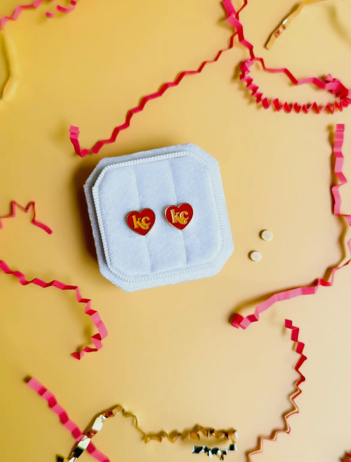 KC Heart Stud Earrings