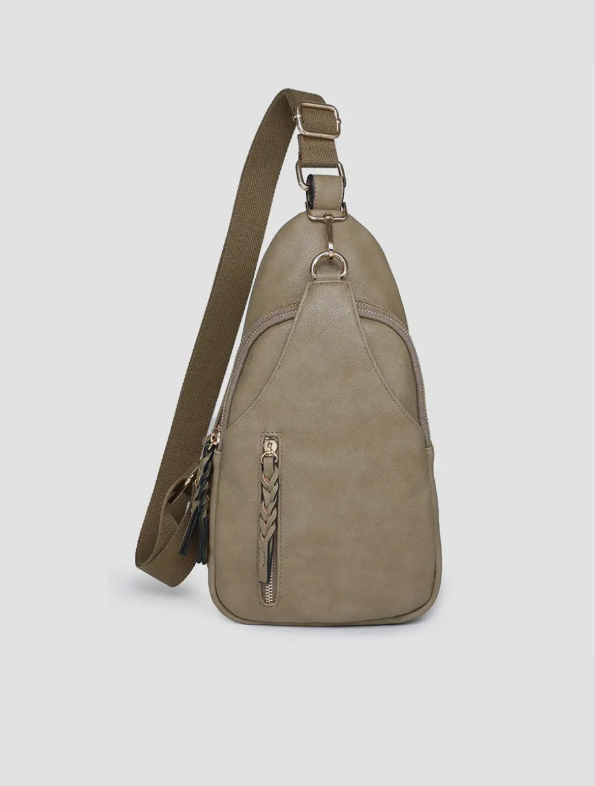 Nikki Vegan Leather Dual Compartment Sling Bag
