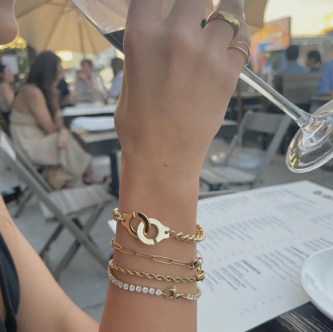 Gold Sasha Paperclip Chain Bracelet