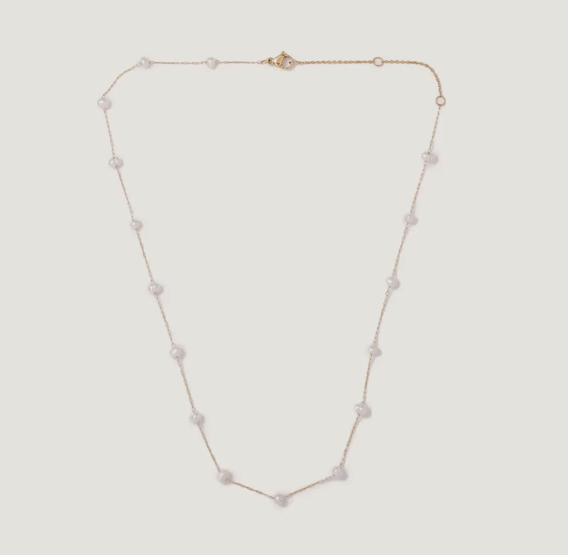 Gold Camille Pearl Necklace