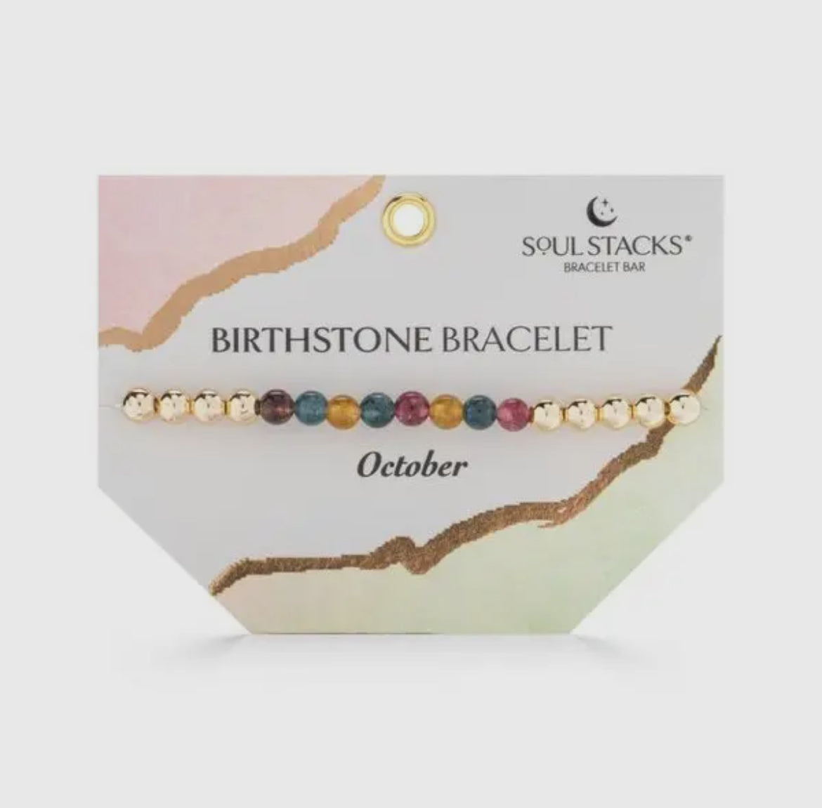 Soul Stacks Gold Birthstone Stretch Bracelets