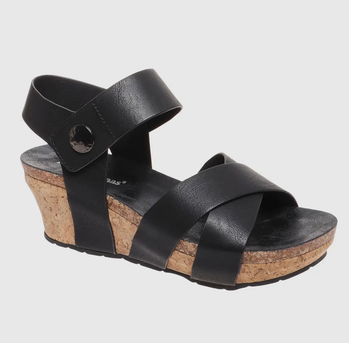 Chantal Black Chunky Wedge