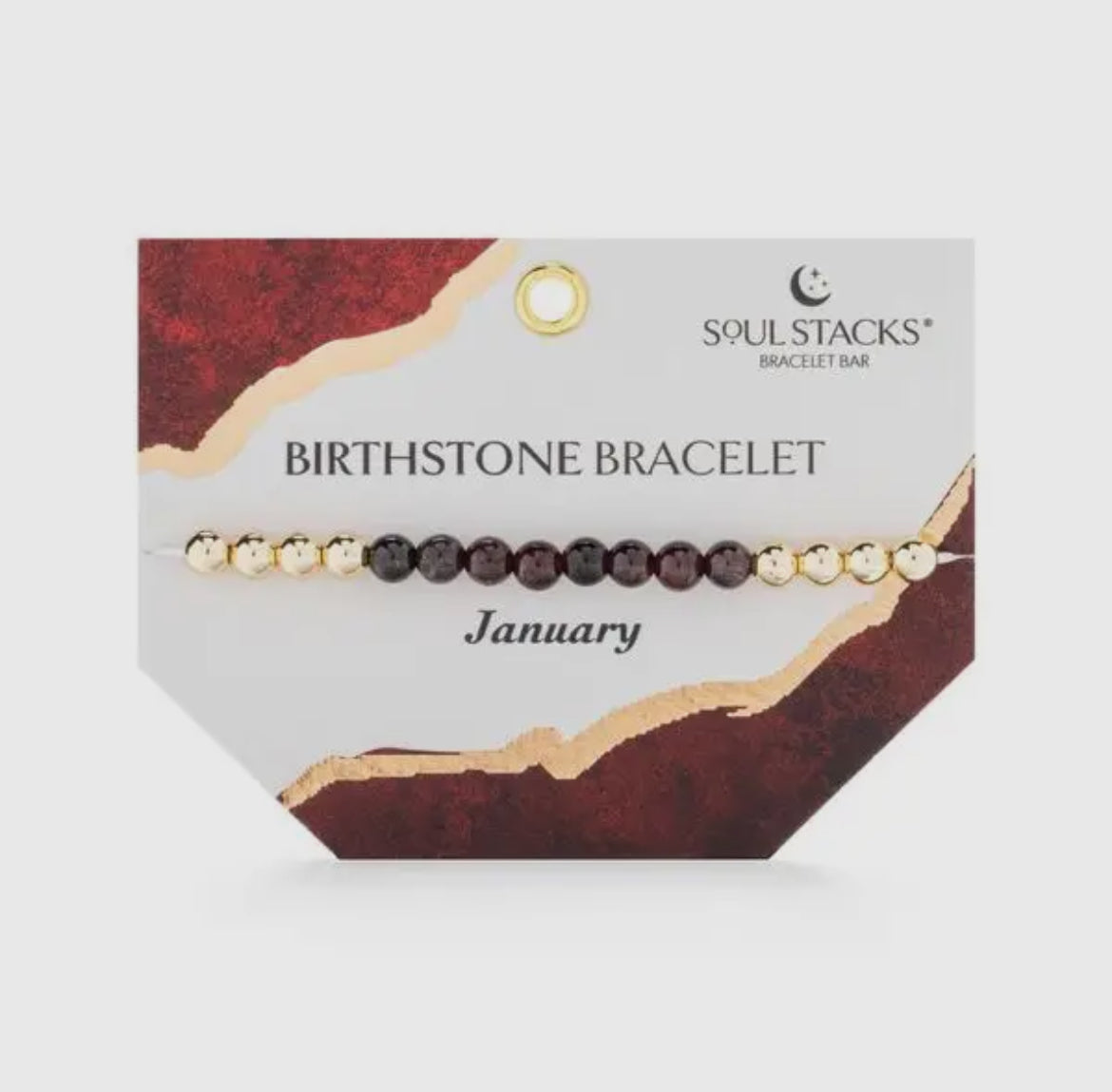 Soul Stacks Gold Birthstone Stretch Bracelets