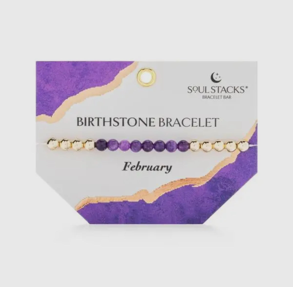 Soul Stacks Gold Birthstone Stretch Bracelets