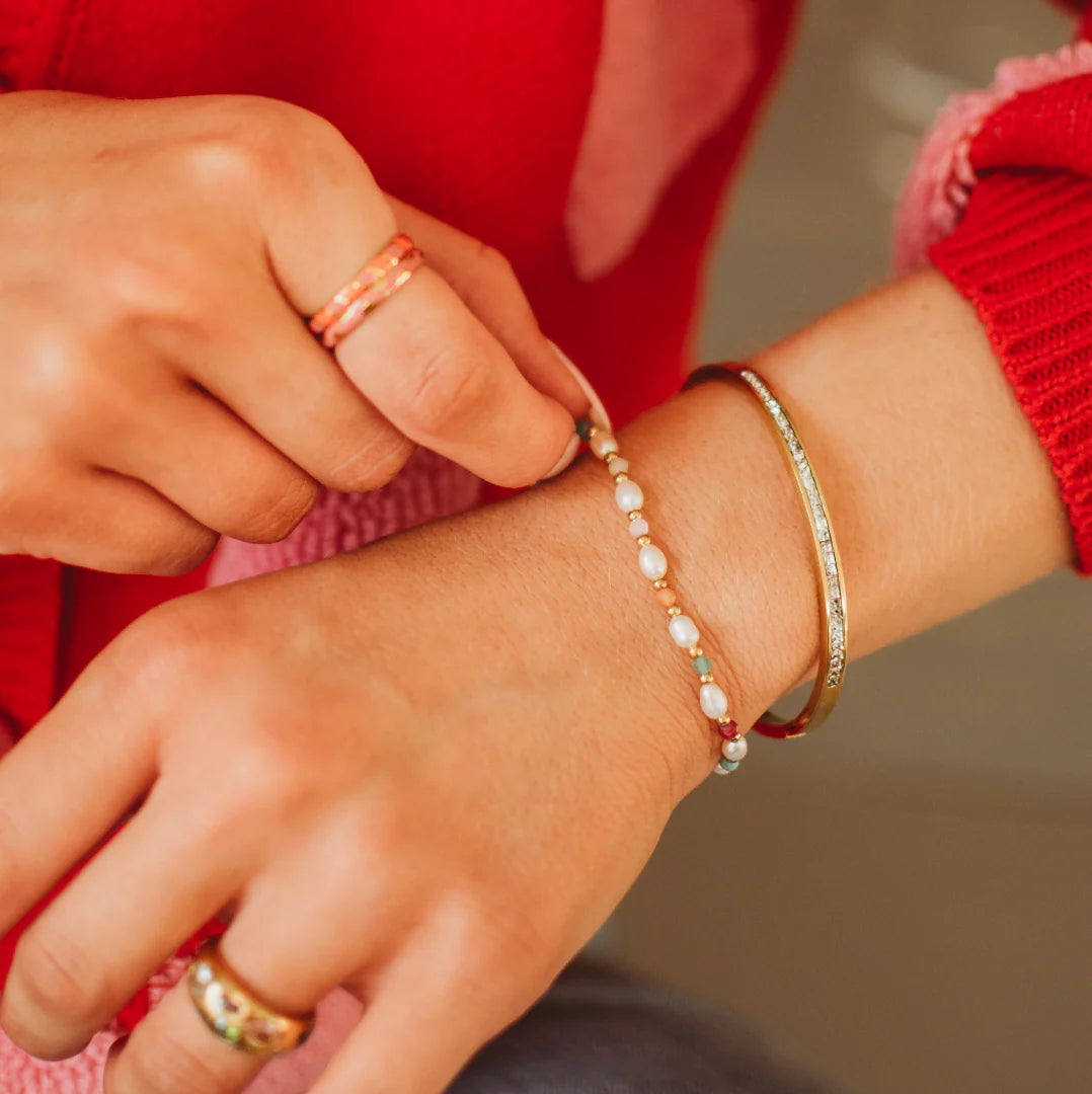 Colorful Pearl Stretch Bracelet