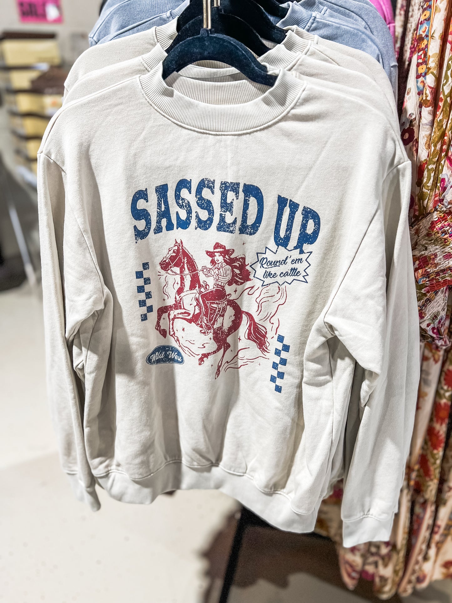 SMALL Sassed Up Premium Mineral Wash Sweatshirt