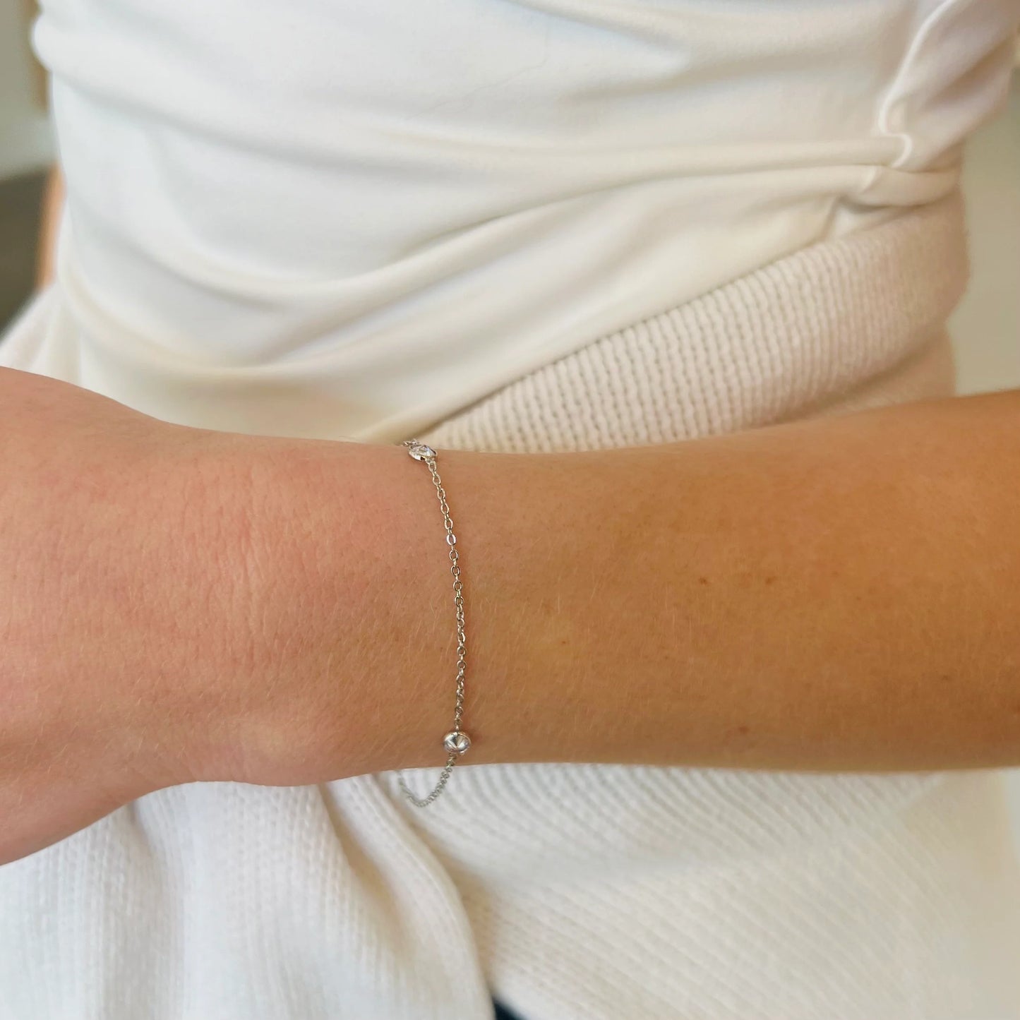 Silver Kai Crystal Bracelet