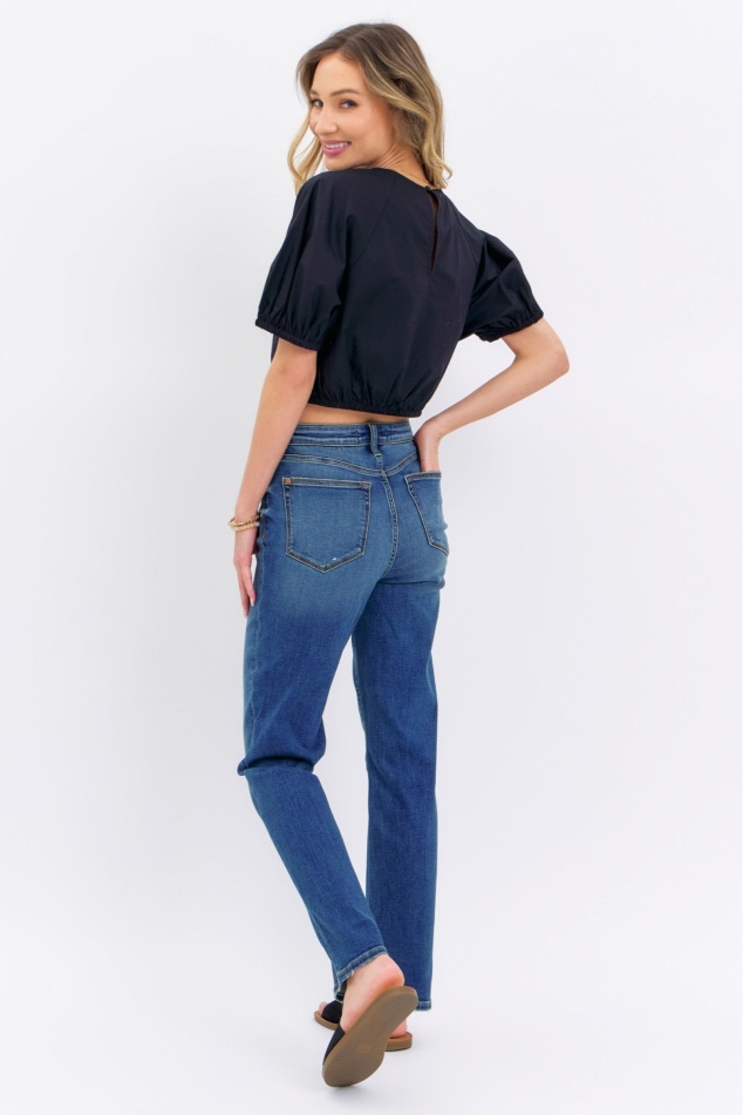 Judy Blue Shannon High-Rise Straight Leg Jeans (JB 8601)