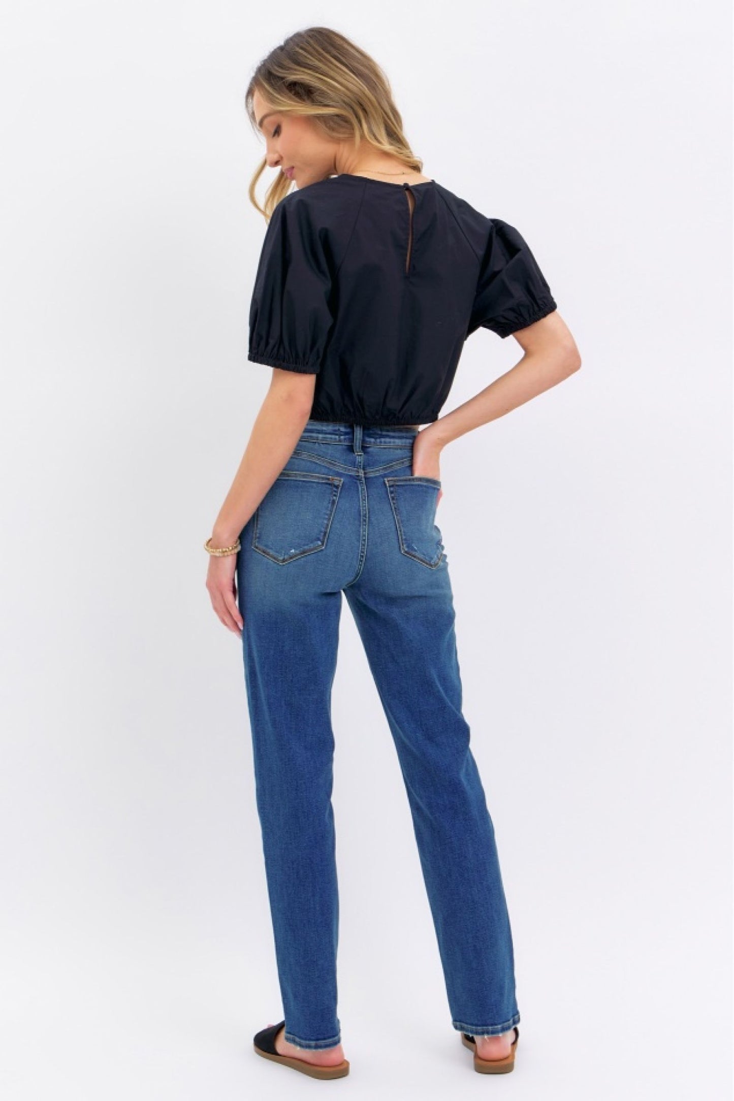 Judy Blue Shannon High-Rise Straight Leg Jeans (JB 8601)