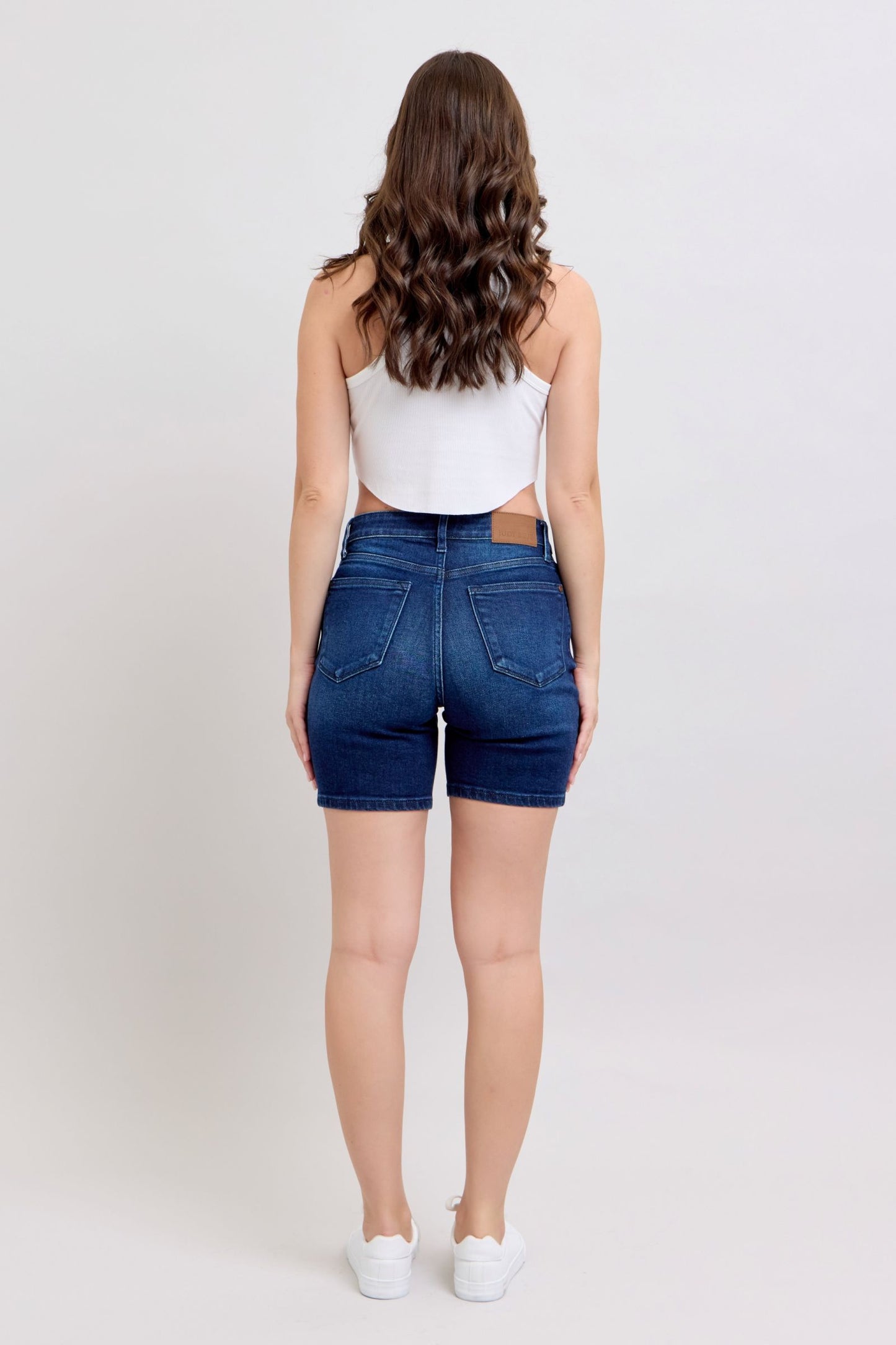 Judy Blue Melissa High Rise V-Front Bermuda Shorts (JB 15293)