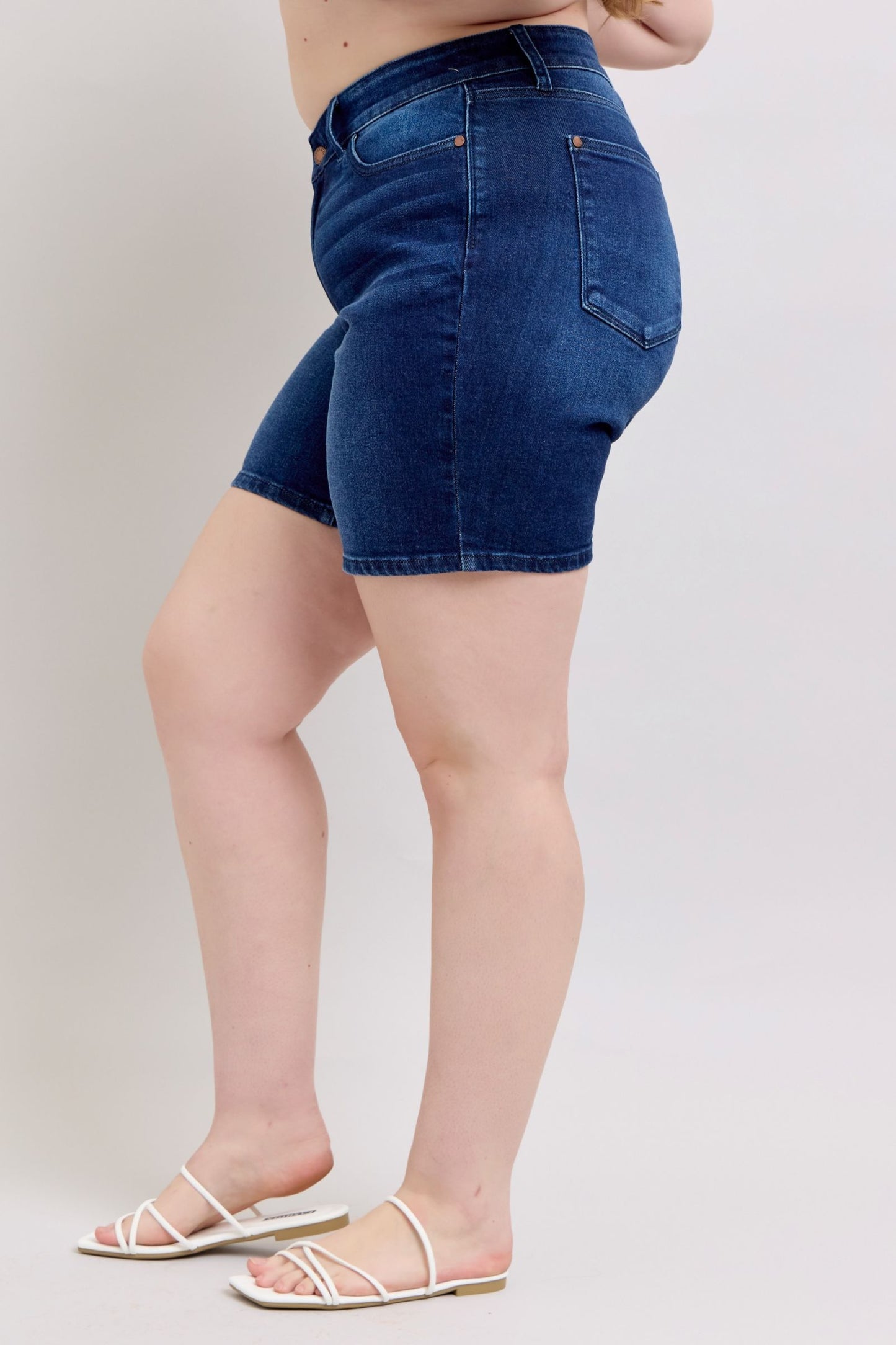 Judy Blue Melissa High Rise V-Front Bermuda Shorts (JB 15293)