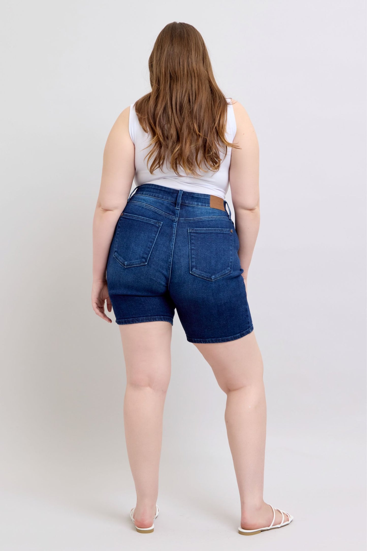 Judy Blue Melissa High Rise V-Front Bermuda Shorts (JB 15293)