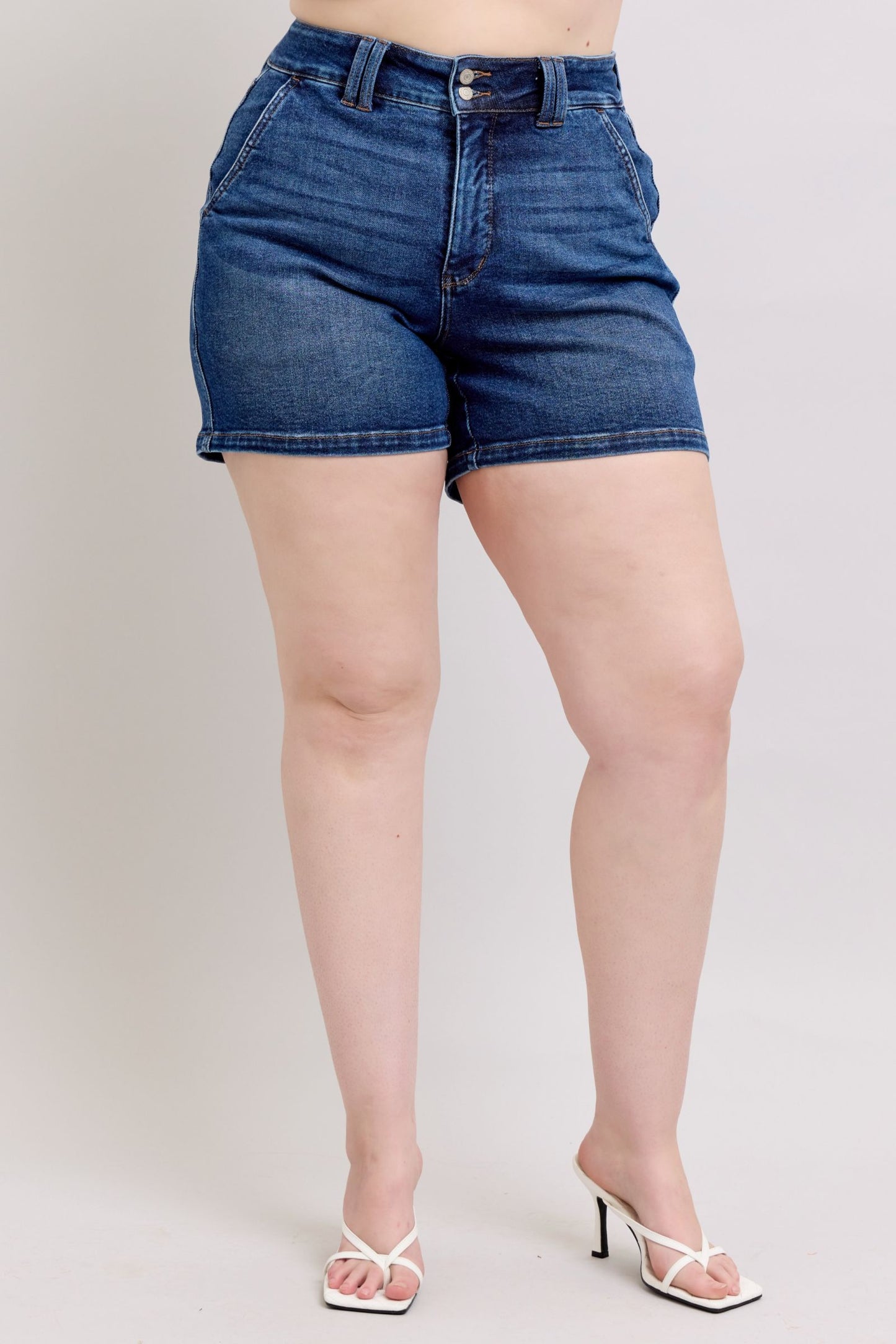 Judy Blue Joy High Rise Double Button Shorts (JB 150307)