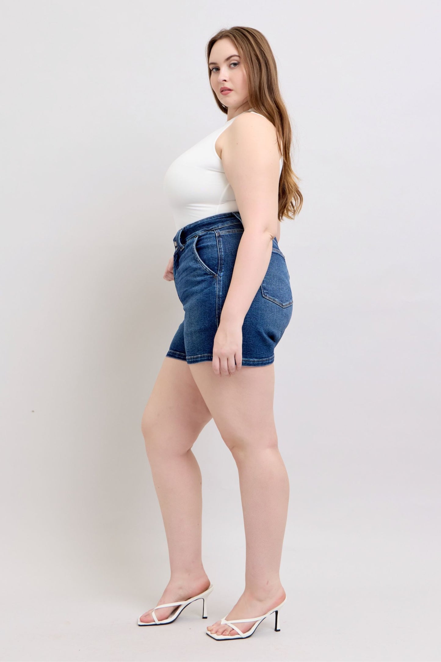 Judy Blue Joy High Rise Double Button Shorts (JB 150307)