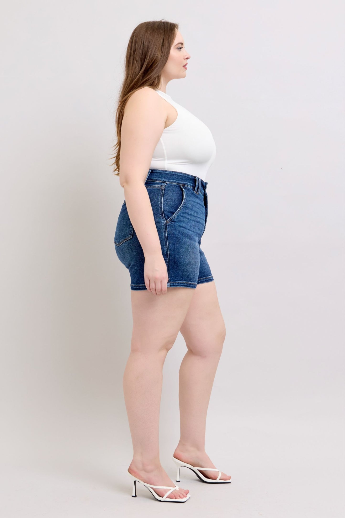Judy Blue Joy High Rise Double Button Shorts (JB 150307)