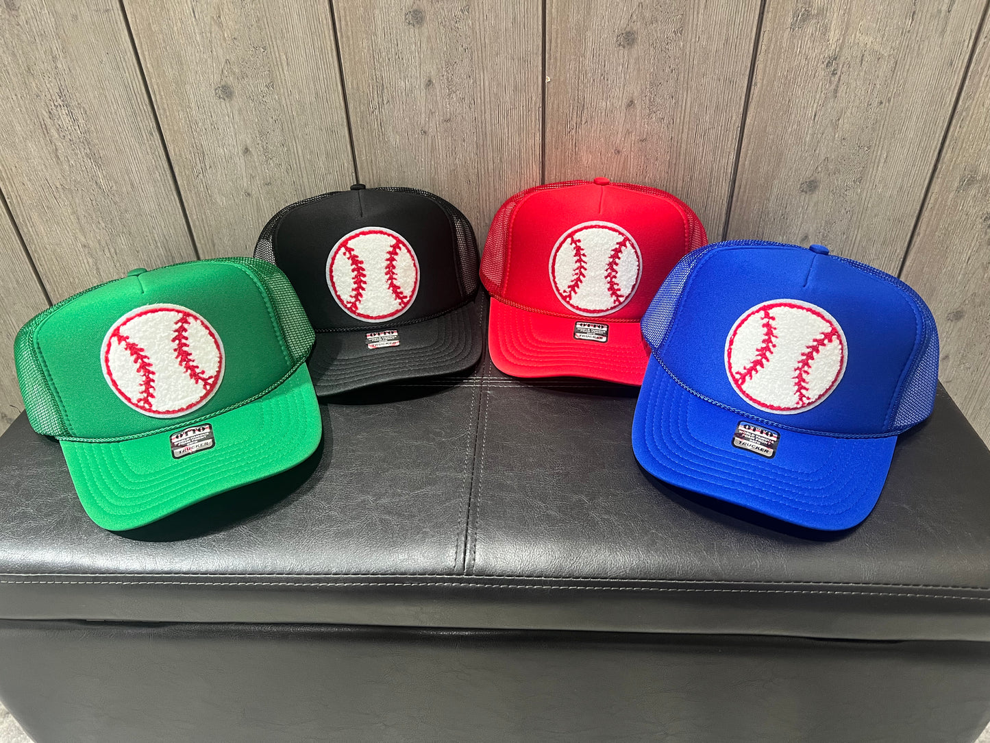 Baseball Chenille Patch Trucker Hats