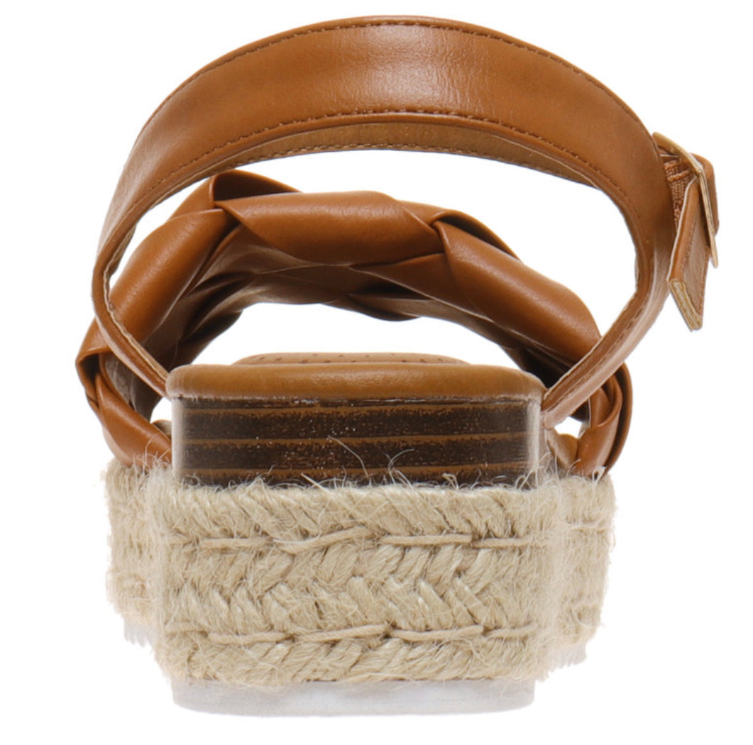 SIZE 6 Heather Tan Braided Espadrilles