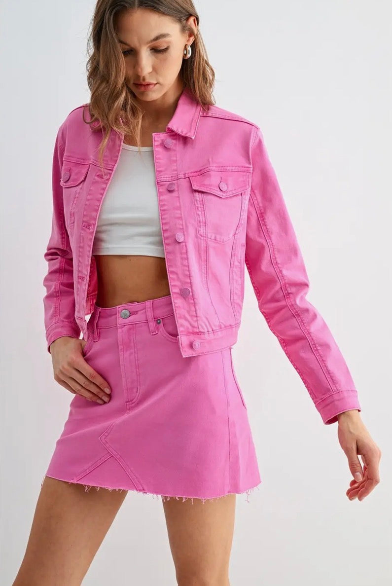 Brilliant Rose Classic Denim Jacket