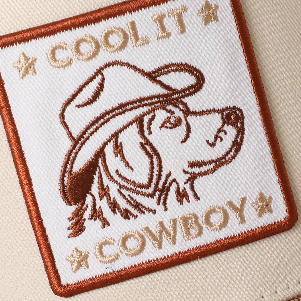 Cool It Cowboy Tapestry Brim Trucker Hat