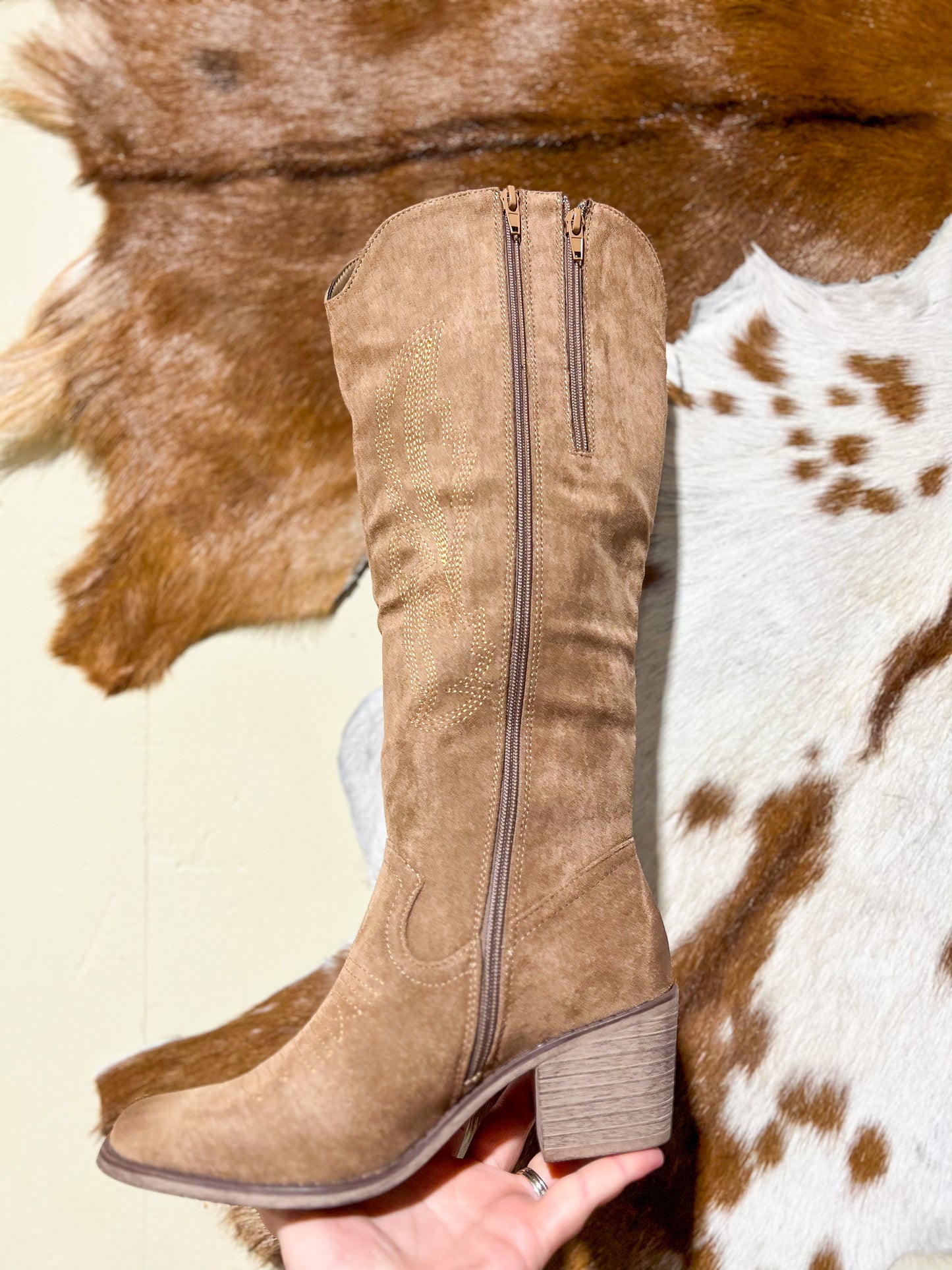 Shania Taupe Tall Boots