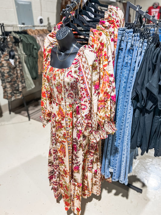 Garden Party Smocked Maxi Dress
