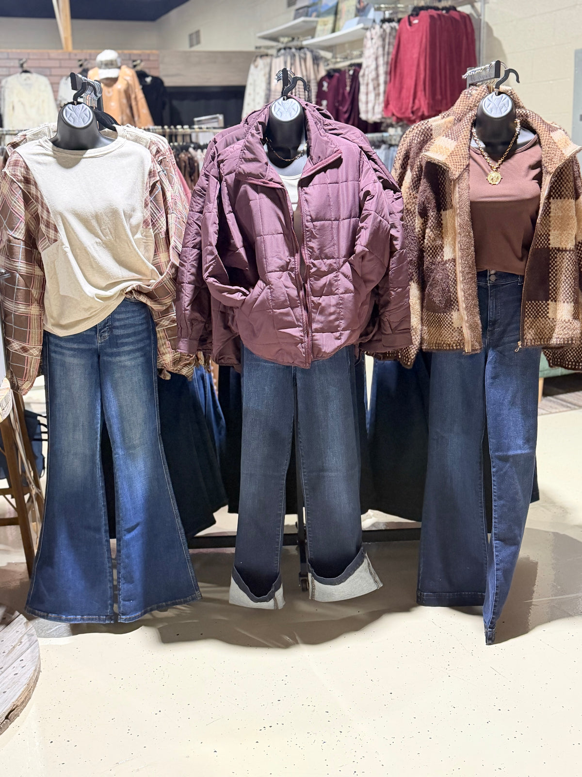 Plum Chic Quilted Puffer Jacket