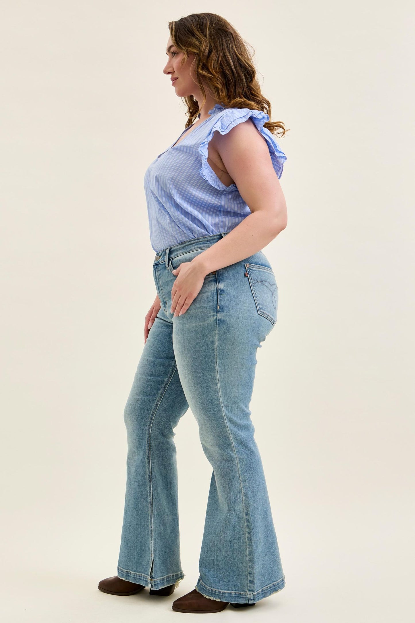 Judy Blue Allie Multi-Inseam Mid Rise Flare Jeans (JB 82718)