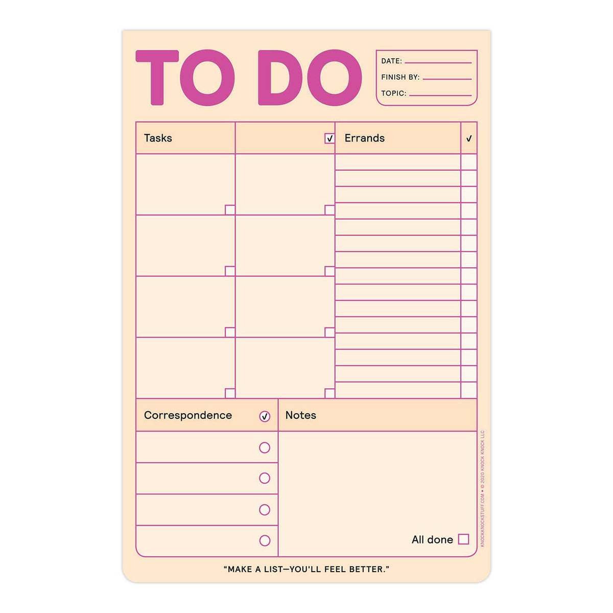 To Do Pad (Pastel Orange)