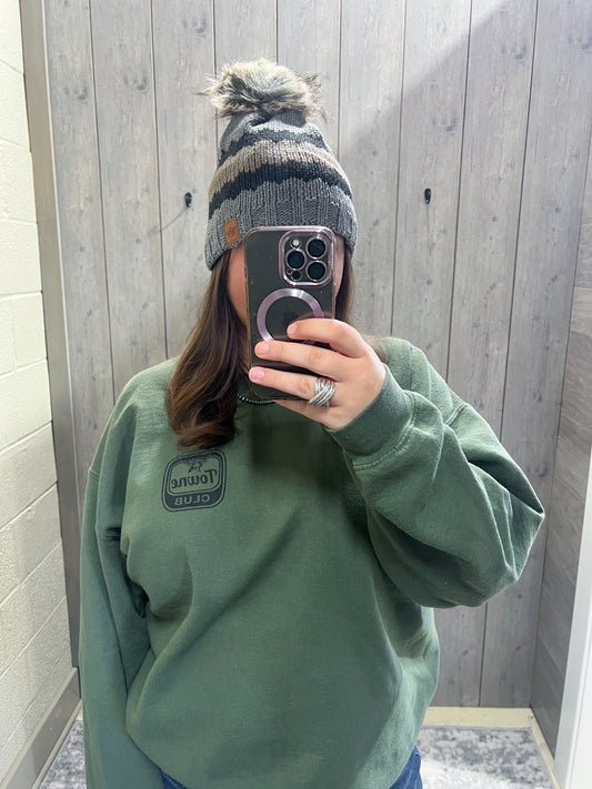 *DORBUSTER* Grey/Taupe/Charcoal Knit Pom Beanie