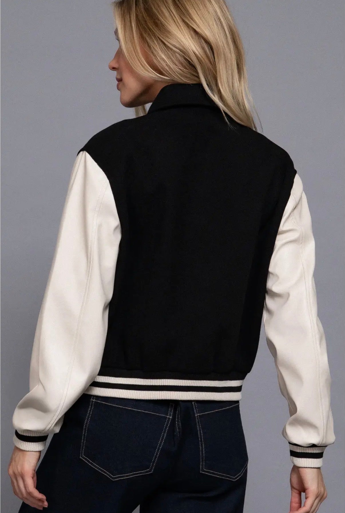 Black Varsity Letter Jacket