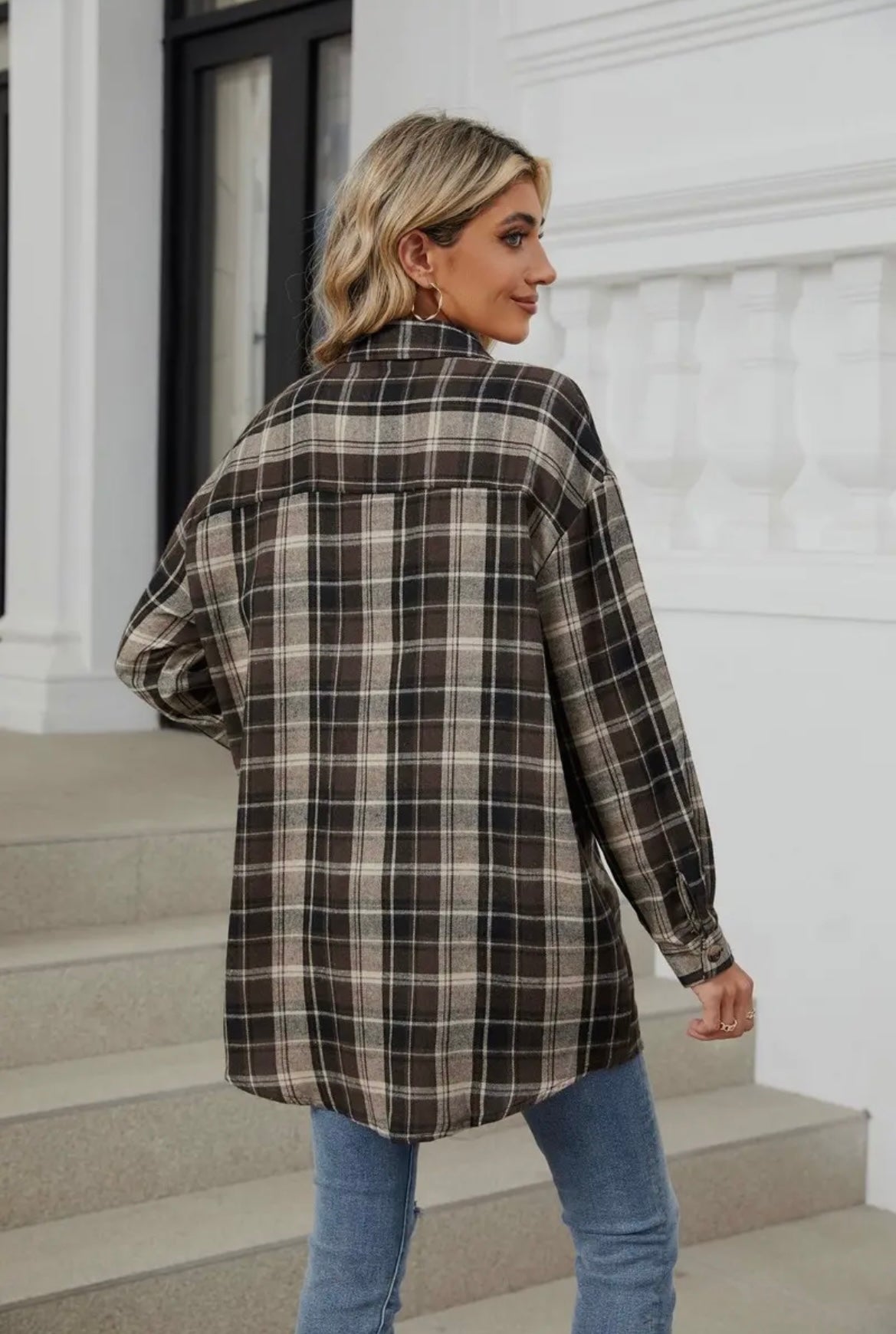 Brown Plaid Shacket