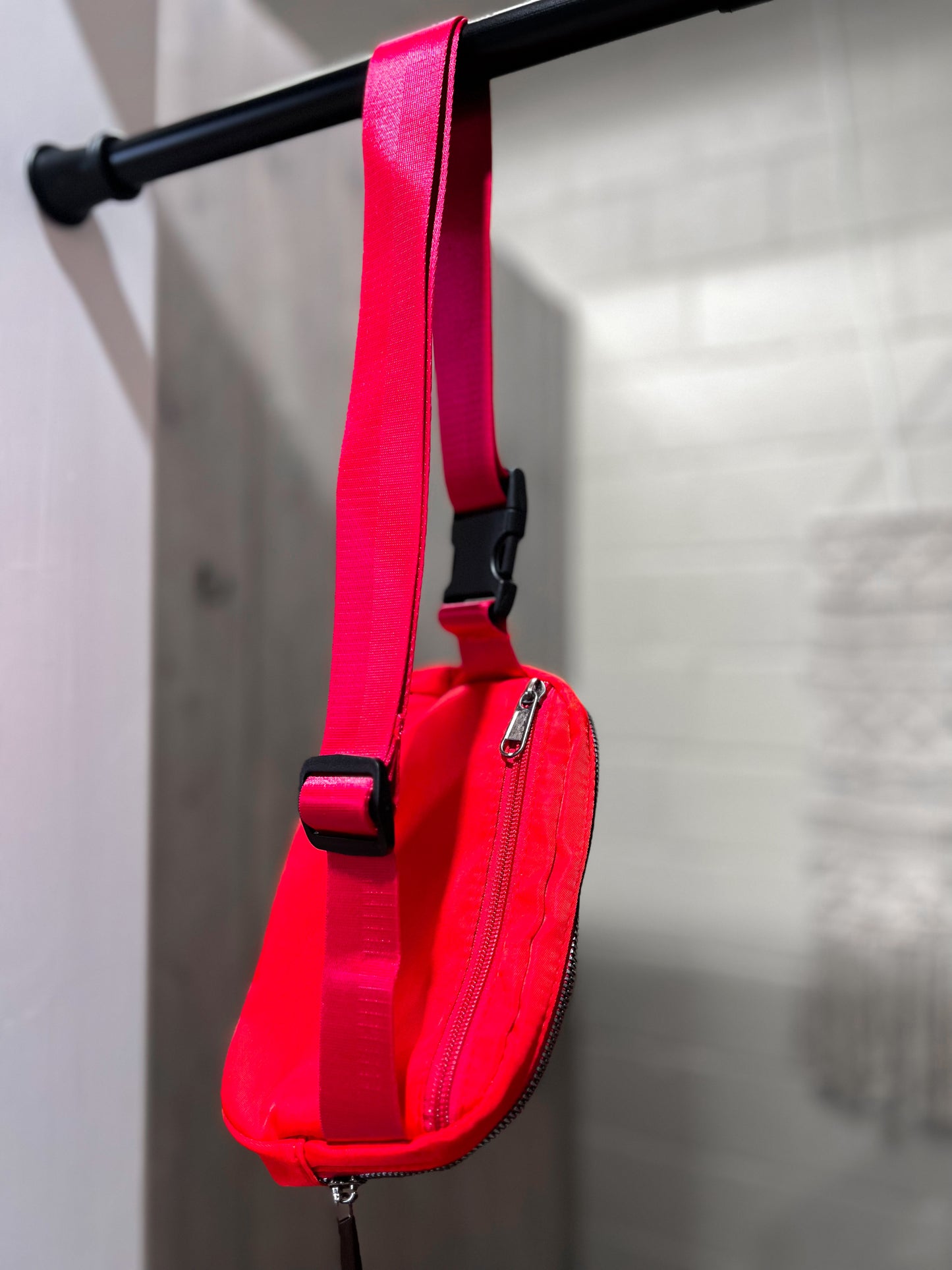 Red Nylon Sling Bag - Extended Strap