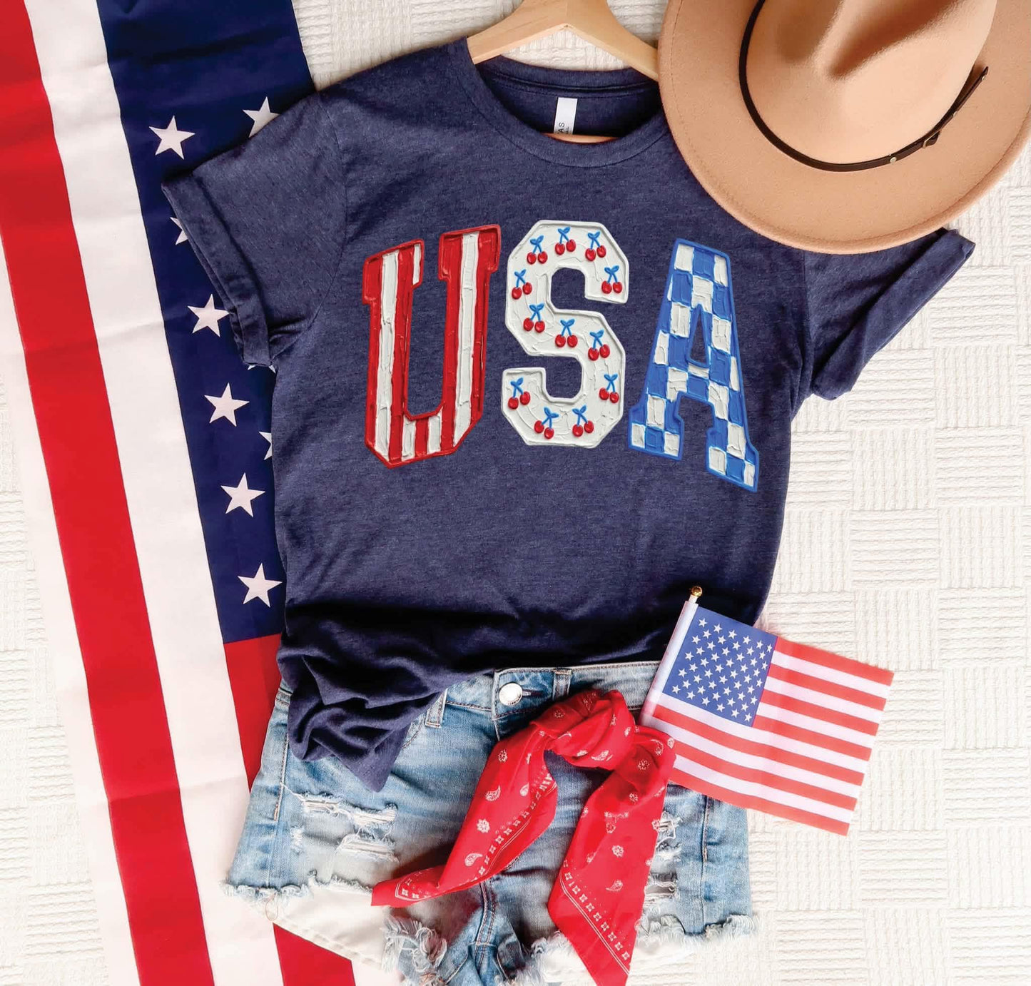 USA Cherries & Stripes Tee