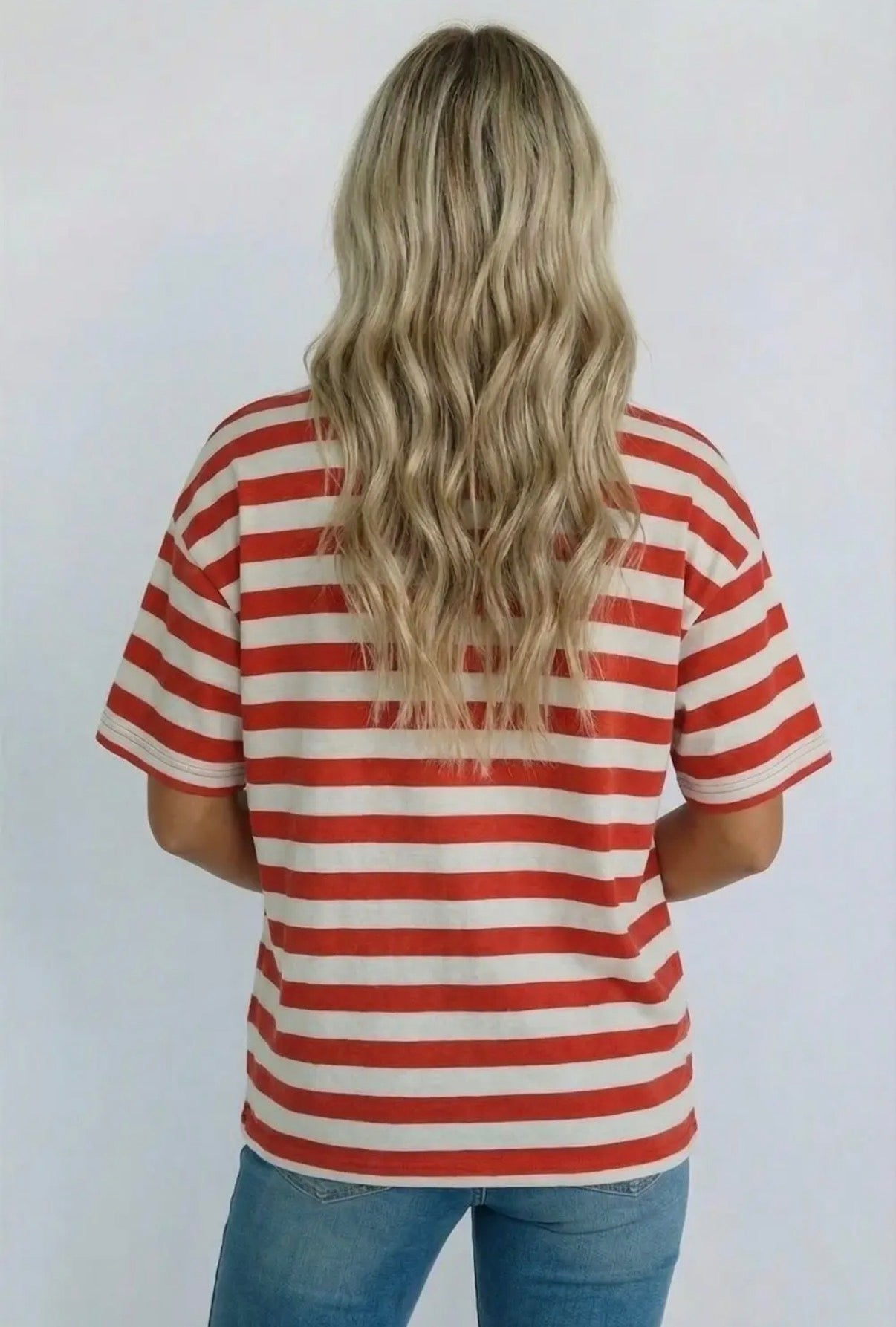 Red Stripe USA Top