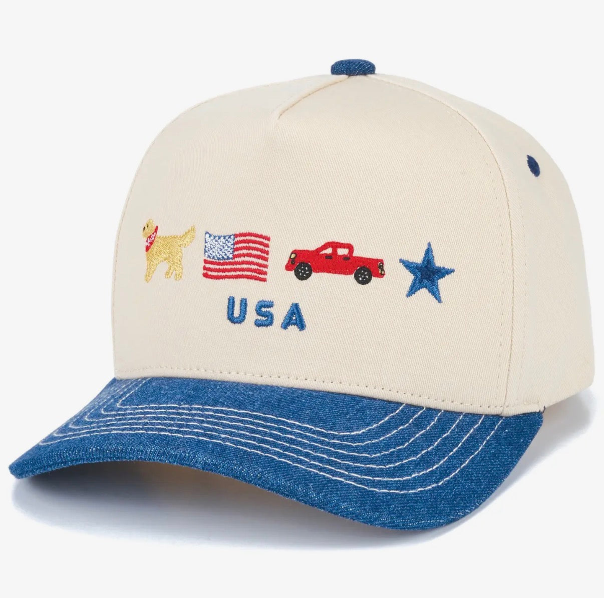 USA Icons Embroidered Trucker Hat