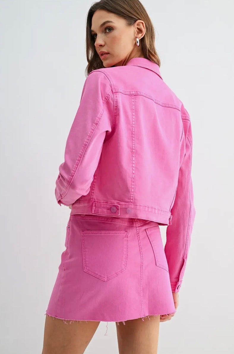 Brilliant Rose Classic Denim Jacket