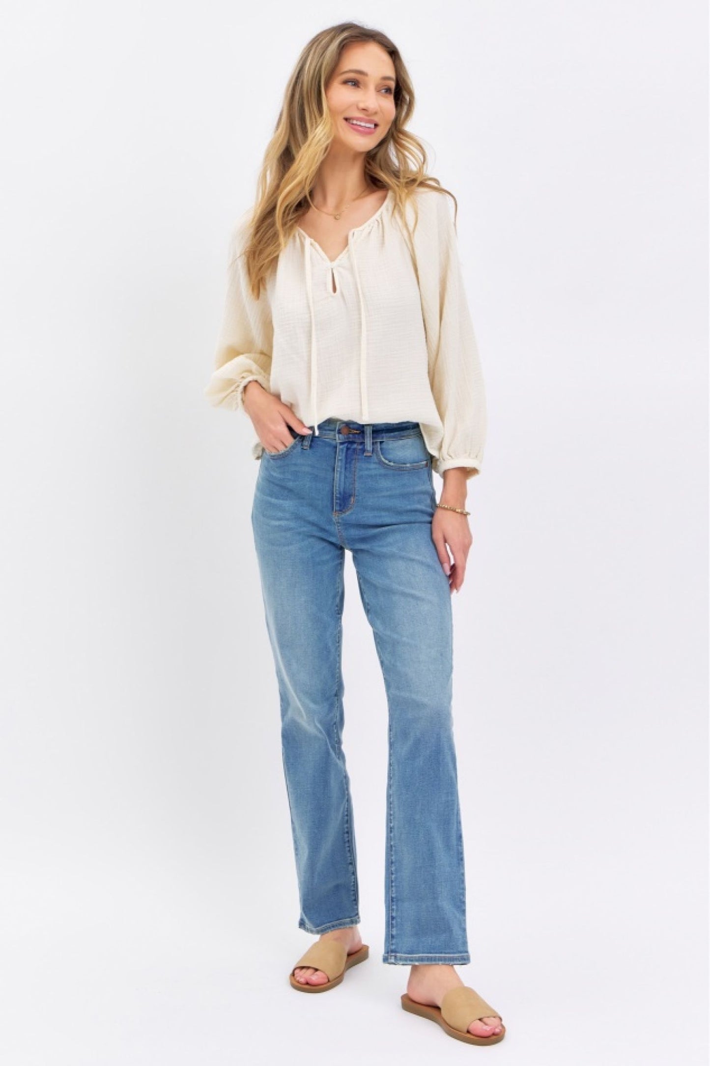 Judy Blue Tamra High-Rise Straight Leg Jeans (JB 8602)