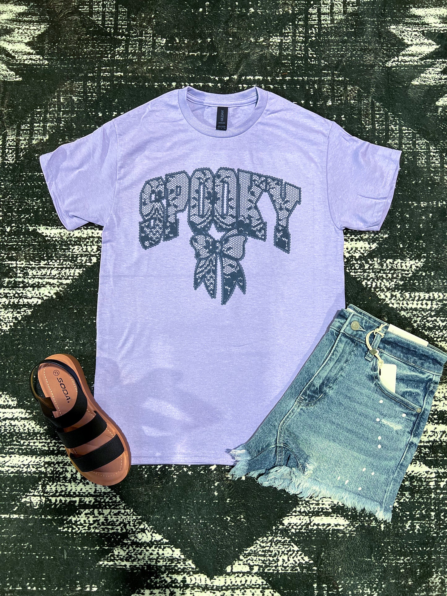 Spooky Faux Lace Tee