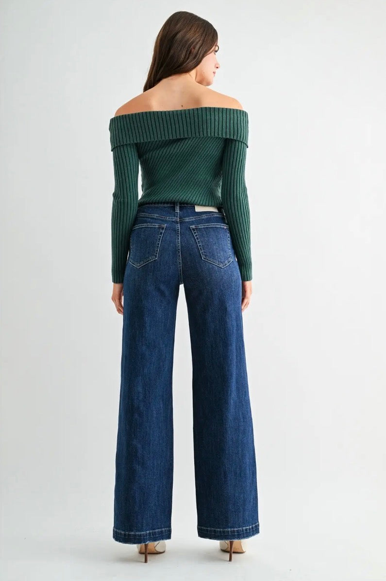 Alix High Rise Wide Seams Trouser Jeans