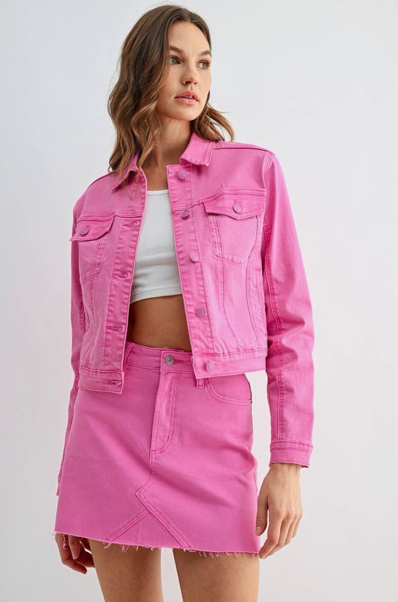 Brilliant Rose Classic Denim Jacket