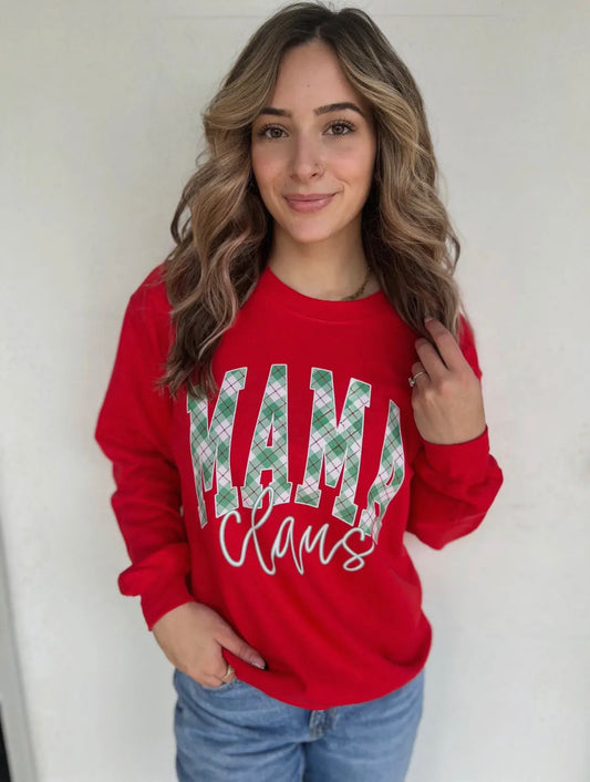 Plaid Mama Claus Sweatshirt